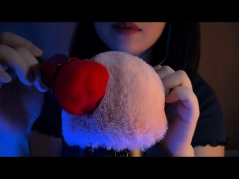 ASMR Fluffy Mic Brushing , Brain Massage , Ocean Sounds , Sleepy , Fall Asleep , No Talking