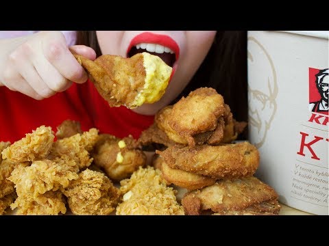 ASMR CHEESY SPICY FRIED CHICKEN TAG *KFC* (Zach Choi ASMR) No Talking Mukbang