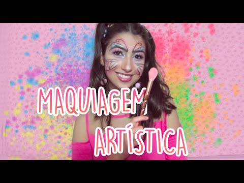 ASMR - Fazendo maquiagem artística em você | Maquiando você 🎨