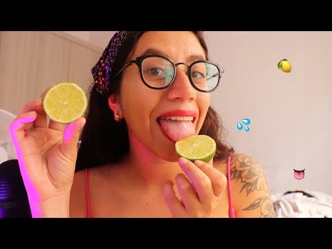 ASMR chupando limón