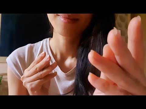 ASMR Hand Movement For Sleep ☘️ hand sound, palm tapping, finger fluttering, covering camera lens