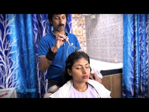 Head Massage Journey To Relaxation & ASMR For Peaceful Mind || 🇮🇳 BarBeR PraDeeP #satisfying #asmr