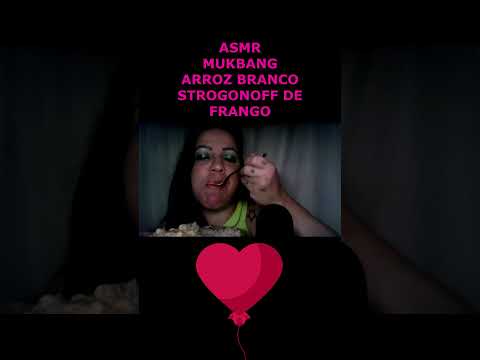 ASMR-SHORTS MUKBANG ARROZ BRANCO STROGONOFF DE FRANGO #shortsviral #mastigação #mukbang