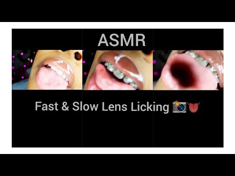 [ASMR] Lens Licking (Fast & Slow) Cleaning Your Face 📸👅