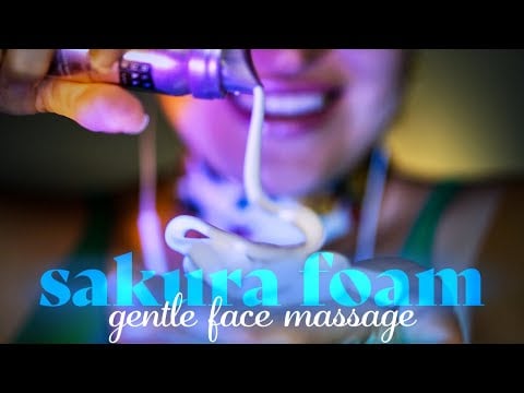 ASMR ~ Sakura Foam Face Massage ~ Tingly Foam Personal Attention, This or That, Sleep & Relax