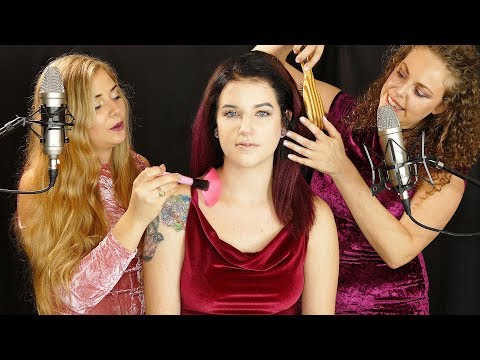 Megan In Middle! Hair Brushing, Pampering, ASMR Girls Club w/ Corrina & Madison