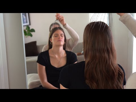 ASMR Hair Play with Mirror 🪞 Brushing, Braiding & Head Massager (Soft Spoken & Whisper)