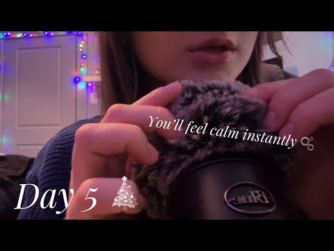 ASMR - Inaudible Whispering & Fluffy Mic ❄️ Tingly Mouth Sounds 