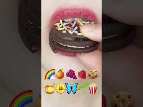 asmr EMOJI FOOD eating sounds(sped up)#asmr#asmrsounds #asmrsounds #audio