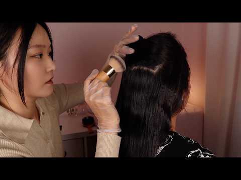 ASMR Real Person Scalp Exam & Hair Pulling (Scalp Scratching, Brushing, Massage) ✨ Soft Spoken