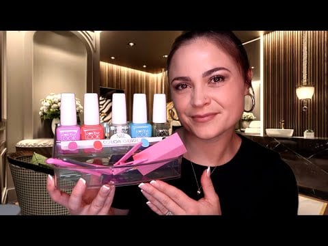 ASMR | Nail Salon Roleplay | Giving You A Manicure & A Hand Massage