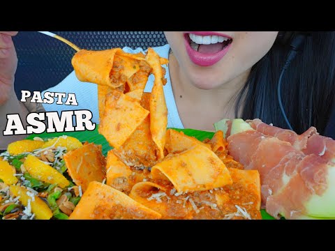 ASMR PROSCIUTTO MELON + PAPPARDELLE LAMB RAGU (EATING SOUNDS) NO TALKING | SAS-ASMR