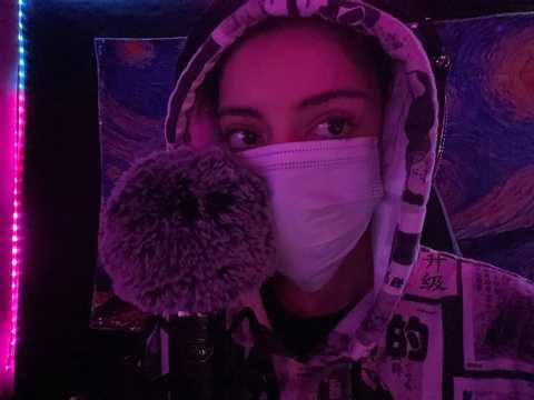 ASMR Mask + Fluffy Mic 💤 Muffled Whispers, Soft Brushing & Cozy Tingles (Relaxing / Sleep)
