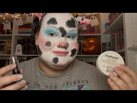asmr doing my halloween makeup (fail lol)