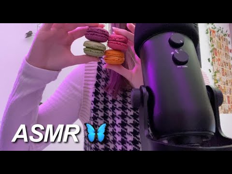 ASMR : dégustation de macarons ( eating sounds, mouth sounds ) 😴