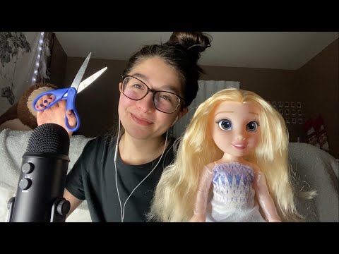 ASMR Hair Salon Roleplay (hair brushing, scissors, scalp massage)