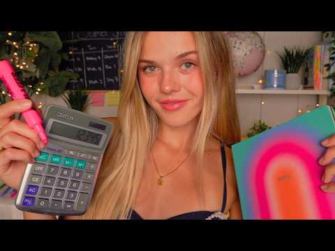 ASMR Shy Girl Is Your Summer School Tutor ₊˚.✏️📓✩ (close fluffy whispers)