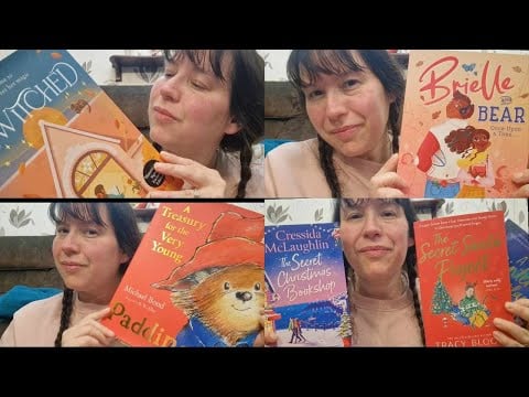 ASMR Over Explaining Book Covers  ( whispering , book tapping )