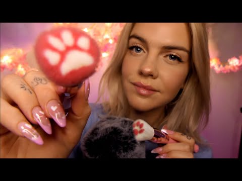 ASMR | brushing intense sur ton visage et le micro (plein de pinceaux pour t’endormir) 💕