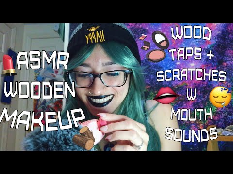 Wooden Makeup ASMR🪵💄|Taps & Mouth Sounds That’ll Melt Your Brain