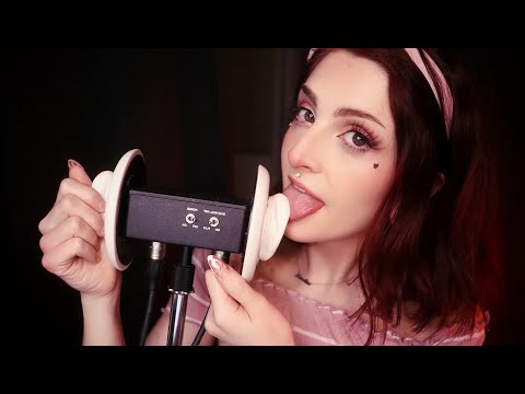 [ASMR] (Brain Melting) Ear Licking Mouth Sounds