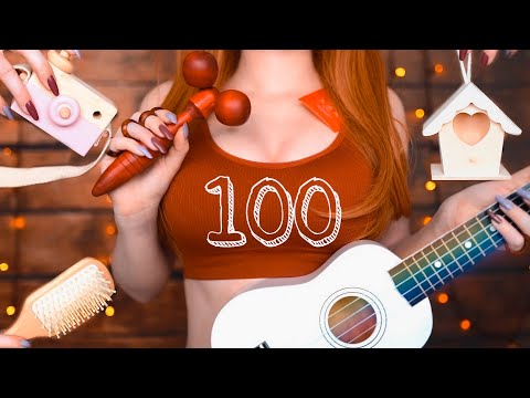 ASMR 💛 100 WOOD TRIGGERS for Tingles in 5 minutes | АСМР 100 ТРИГГЕРОВ из ДЕРЕВА за 5 минут