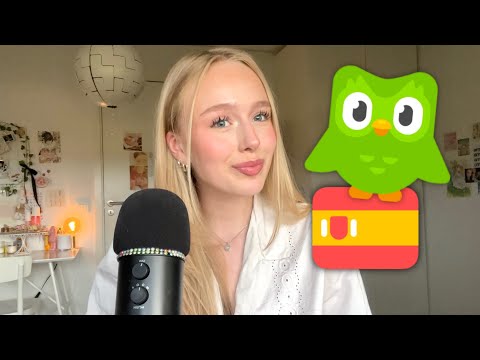 ASMR en español | learning spanish with duolingo pt. 3