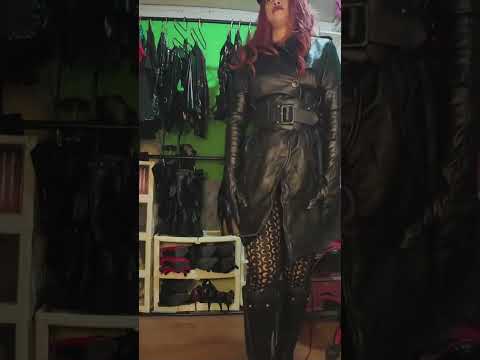 LEATHER Try On: Leather COAT, Gloves, BOOTS, Hat #leathertryon #leatheroutfit
