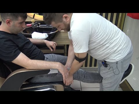 ASMR barber relaxing massage + NECK - BACK CRACK + head,back,face,ear,neck,foot,leg,sleep massage