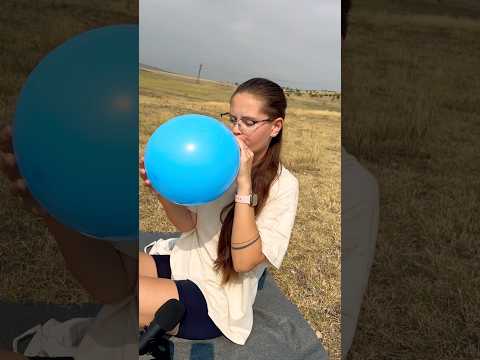 Blowing Blue Balloon #asmr #balloon #youtubepartnerprogram
