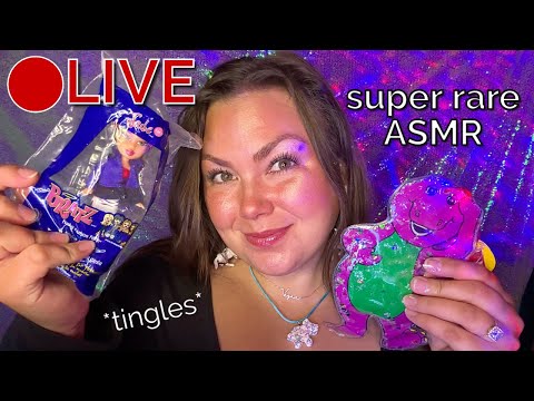 🔴LIVE: Ultra Rare ASMR (nostalgic unboxings, tapping, whisper rambles, + hang out)