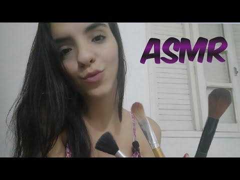 ASMR- SONS DE BOCA + PINCEL NA TELA/ MOUTH SOUNDS