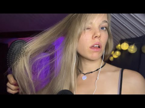 ASMR 💕 Brushing and braiding my hair