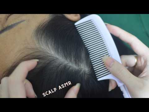 ASMR Hair Combing Sounds And Hair Parting With Breathing Noise For Anxiety Relief