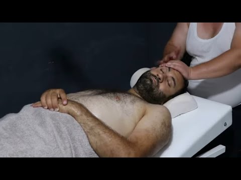 ASMR  BARBER HEAD NECK BACK AMR EAR FACE Sleep Relax  MASSAGE THERAPY