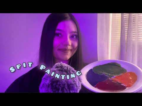 Edible Paint | Spit Painting ASMR 🎨🖌️ (Mouth Sounds) 