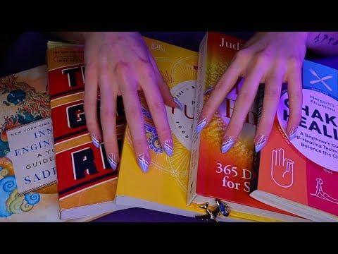ASMR / Book Tracing, Book Haul, & Reading To You (book sounds, whispering)