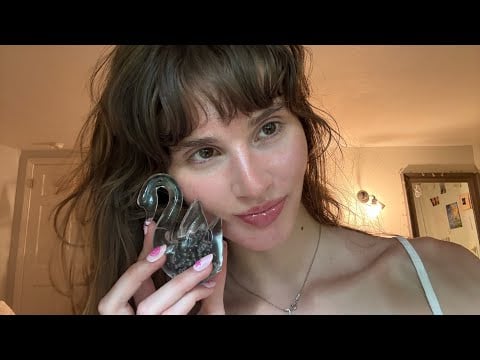 ASMR camera tapping, hand movements, face tracing, REAL rain sounds, etc