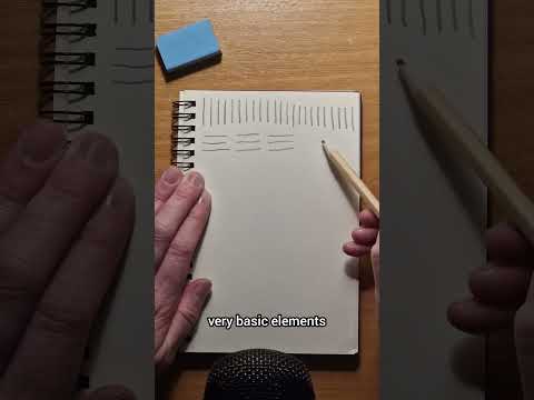 Sketching Noob - Day 2: basic shapes & lines #asmr #shorts