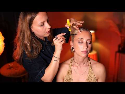 ASMR Gold Jewellery Consultation + Baby Hair Fixing ✨with behind ear hair tucking