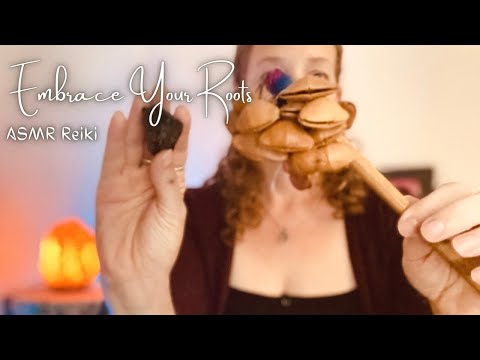 Reiki ASMR to Embrace Your Roots 🏡 - Soft Spoken, Smoke Cleanse, Seed Pod Shaker, Crystal Tapping