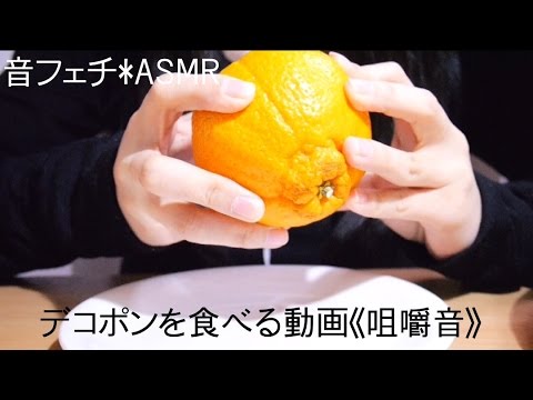 デコポンを食べる動画《咀嚼音》【音フェチ*ASMR】