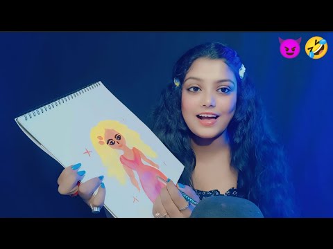 ASMR | Toxic Friend Drawing Your Protaied | 😈