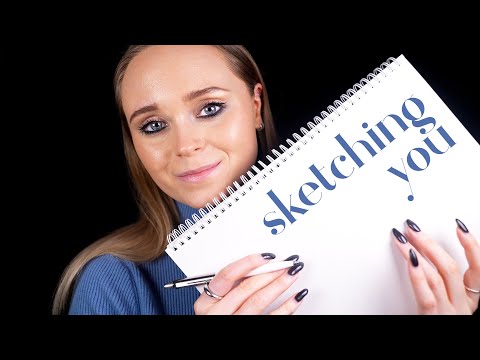 ASMR | SKETCHING you with a PEN (unintelligible)