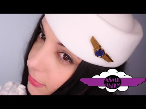 ASMR Binaural Feather Flight Attendant Role Play For Relaxation and Sleep