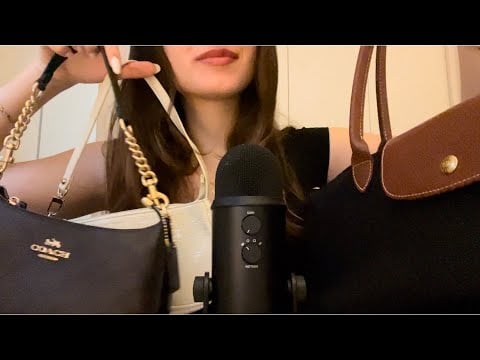 ASMR Purse Collection 👜🤎 (Leather Tapping & Sounds!)