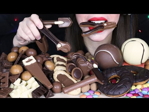 ASMR EDIBLE TOOLS, DONUTS, COOKIES & EDIBLE TENNIS BALLS (EATING SOUNDS) No Talking MUKBANG 먹방