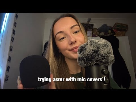 Trying ASMR with my new mic covers ! 🎙️