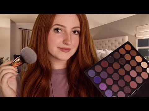 ASMR Best Friend Does Your Makeup Roleplay (Personal Attention, Face Brushing, Tapping...)