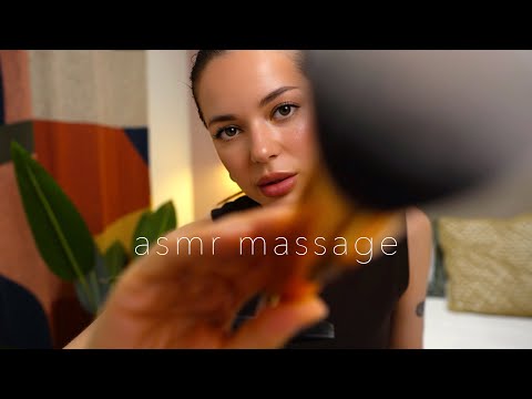 АСМР Массаж кисточками и нежный шепот | ASMR brushing your face